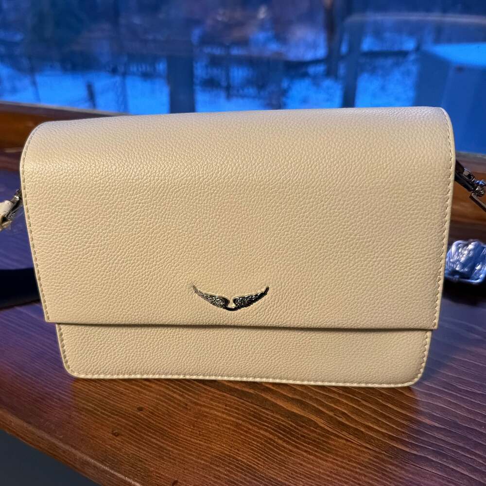 Zadig & Voltaire Lolitaโ Wings Leather Crossbody Bag in Off-White NEW WITH Tags